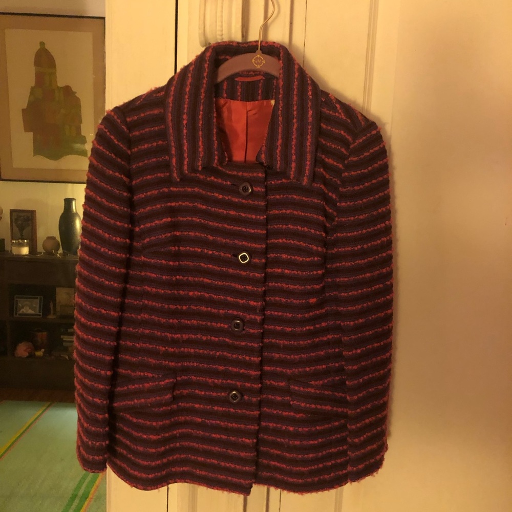 Vintage blazer. Purple, pink and plum stripes.